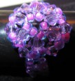 anillo bola flor de 6 color violeta 007